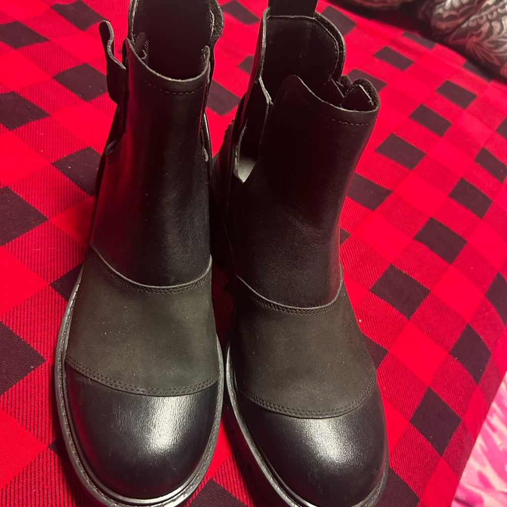 UGG Black Ankle Booties with Elastic Panels